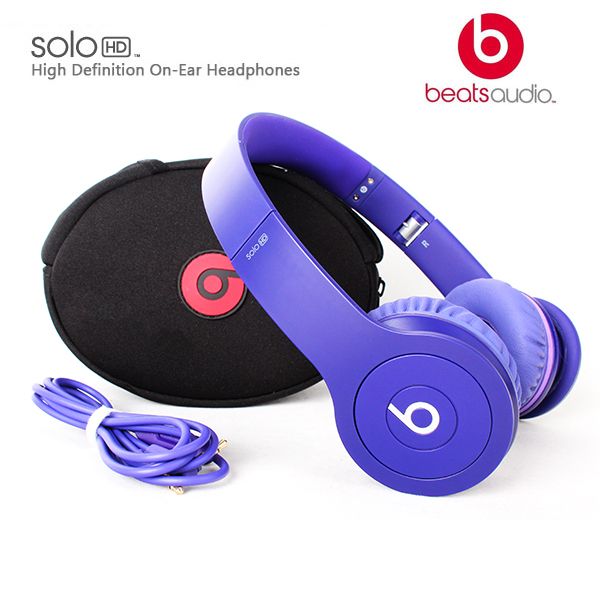 Beats by Dr. Dre Solo HD Monochrome PURPLE Headband Headphones Matte
